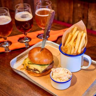 Gourmet Burger Meal and Craft Beer for Two Product Image