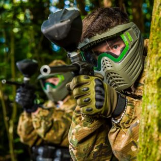 Forest Paintballing for Two with 200 Paintballs and Pizza Product Image