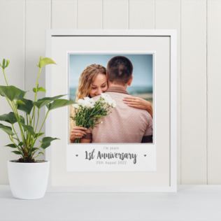 Personalised First Anniversary Photo Framed Print Product Image