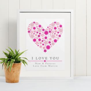 I Love You Personalised Framed Print Product Image