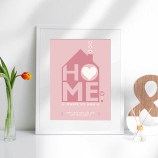 Personalised Home Is Where My Mum Is Framed Print Product Image