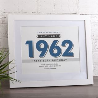 Personalised 60th Birthday Framed Print Product Image