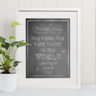 Personalised Best Daddy In The World Framed Print Product Image
