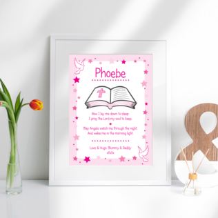 Personalised Prayer Girls Framed Print Product Image