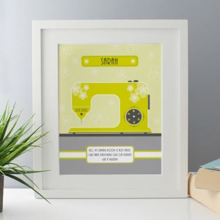 Personalised Sewing Machine Framed Print Product Image