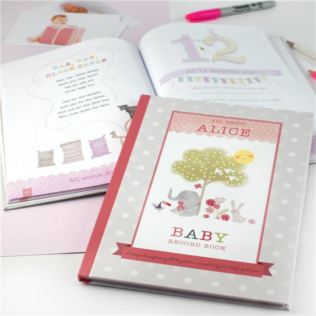 The Gift Experience Personalised Baby Record Book for a Girl The Gift Experience Personalised Baby Record Book for a Girl
