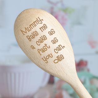 Bake Me A Cake Personalised Wooden Spoon Product Image