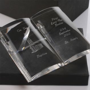 Personalised Crystal Baptism Bible Product Image