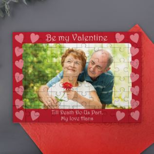 Be My Valentine Personalised Photo Jigsaw Product Image