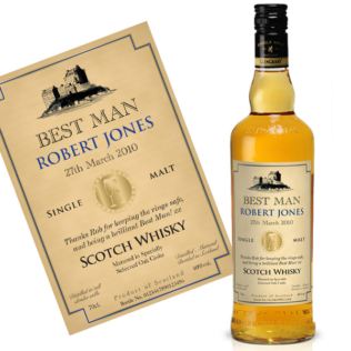 Personalised Best Man Malt Whisky Product Image
