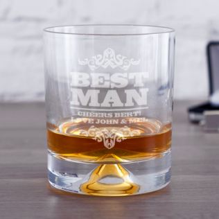 Personalised Best Man Whisky Tumbler Product Image