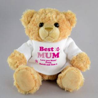 Personalised Best Mum/Mummy Teddy Bear Product Image