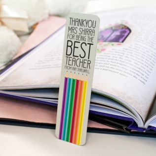 Personalised Best Teacher Pencil Bookmark Product Image