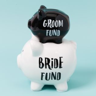 Bride & Groom Double Pig Money Bank Product Image
