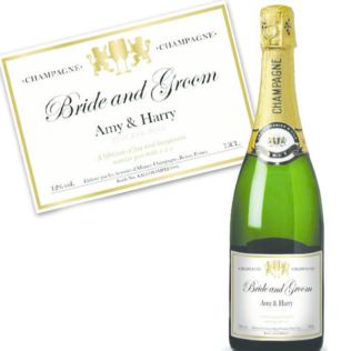 Bride and Groom Personalised Champagne Product Image