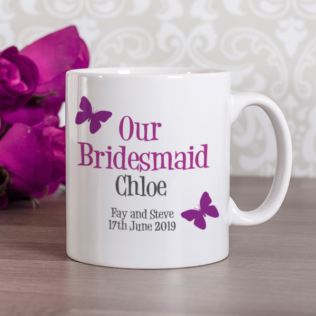 Personalised Bridesmaid Butterfly Mug Product Image
