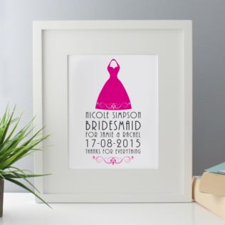 Personalised Bridesmaid Framed Print Product Image