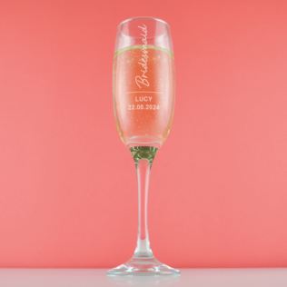 Personalised Bridesmaid Prosecco Glass Product Image