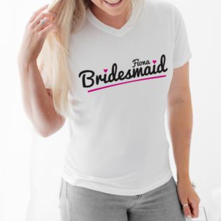 Personalised Bridesmaid T-Shirt Product Image