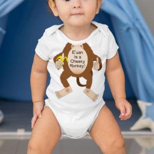 Personalised Cheeky Monkey Baby Grow Product Image