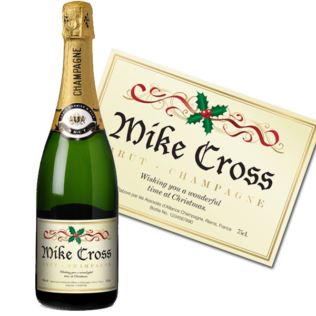 Personalised Christmas Champagne Product Image
