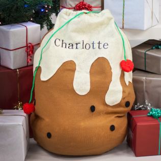 Personalised Christmas Pudding Sack Product Image