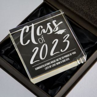 Personalised Class Of Graduation Glass Keepsake Product Image