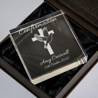 Confirmation Day Engraved Glass Keepsake Product Image
