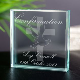 Confirmation Day Engraved Glass Keepsake Product Image