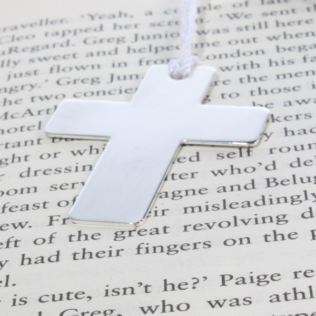 Engraved Silver Plated Cross Bookmark Product Image