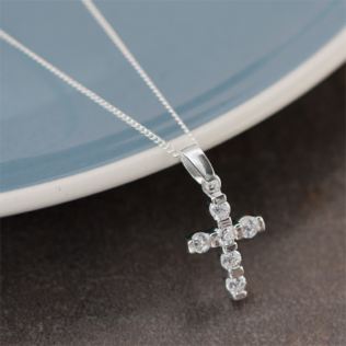 Cubic Zirconia Cross with Personalised Box Product Image