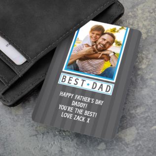Personalised Dad Photo Upload Wallet Card Product Image