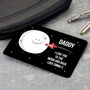 Personalised Daddy Moon And Back Wallet Card Product Image