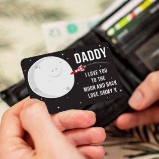 Personalised Daddy Moon And Back Wallet Card Product Image