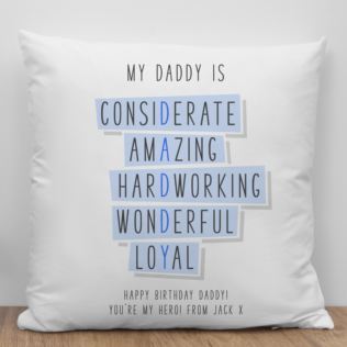 Personalised Daddy Words Cushion Product Image