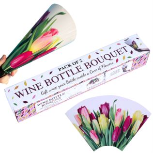 Wine Bottle Bouquet Gift Presentation Product Image