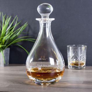 Personalised Bubble Base Teardrop Decanter Product Image