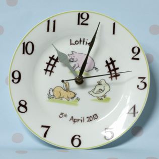 Down On The Farm Personalised Clock Product Image