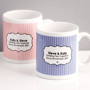 Drinking Tea Together Since... Personalised Pair of Mugs Product Image