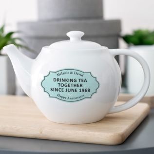 Personalised Drinking Tea Together Since Teapot Product Image