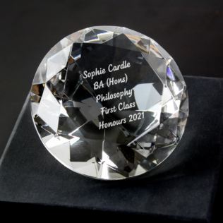 Engraved Crystal Paperweight Product Image