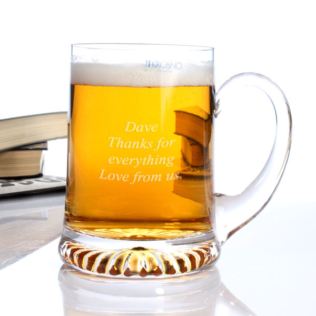 Personalised Classic Star Base Crystal Tankard Product Image
