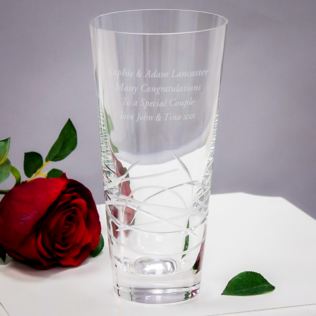 Engraved Tiesto Conical Crystal Vase Product Image