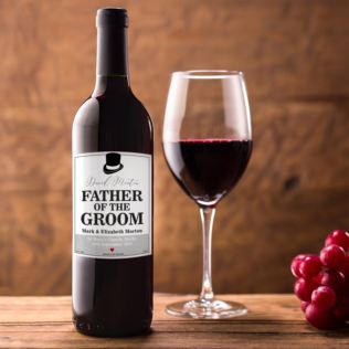 Personalised Father Of The Groom Red Wine Product Image