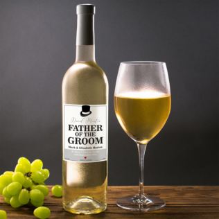 Personalised Father Of The Groom White Wine Product Image