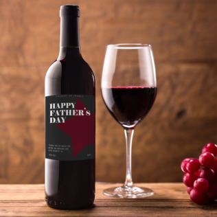 Personalised Happy Father's Day Red Wine Product Image