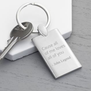 Personalised Favourite Lyrics Keyring Product Image