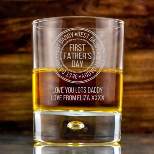 Personalised First Father's Day Best Daddy Whisky Tumbler Product Image