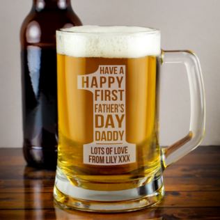 Personalised First Father's Day No 1 Pint Tankard Product Image