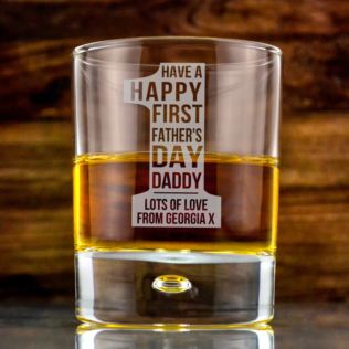 Personalised First Father's Day No 1 Whisky Tumbler Product Image